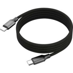 Ansmann Câble USB-C USB 2.0 USB-C® mâle 1.2 m noir gaine textile 1700-0186