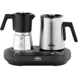 arzum OK0027-0500 Machine à expresso moka noir, chrome Nombre de tasse=5 avec mousseur à lait automatique
