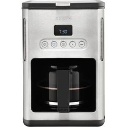 Krups Cafetière Électrique De 1,25l Pour 10 Tasses Avec Écran Lcd Et Programmable 1000w Gris