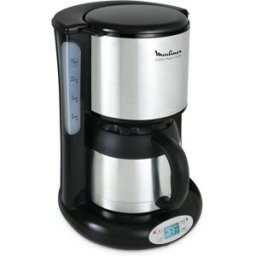 MOULINEX Cafetière Électrique Programmable De 0,9l Pour 8 A 12 Tasses Avec Écran Lcd 800w Gris Noir