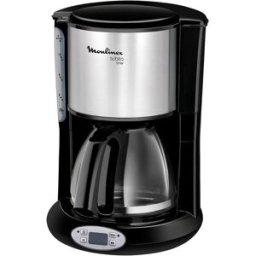 MOULINEX Cafetière Électrique Programmable De 0,6l Pour 6 Tasses Avec Écran Lcd 1000w Gris Noir