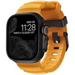 Bracelet Nomad Rocky Point Apple Watch 46mm Orange/noir