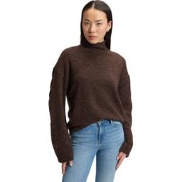 Lee Pull à Col Roulé 112386227 Relaxed Fit Chocolate Torte L Femme