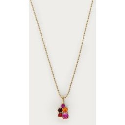Collier Fortune avec cinq strass multicolores My Jewellery Rose/Multicolore/Doré One size femme