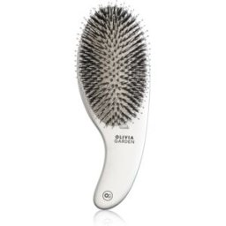 Olivia Garden Expert CURVE Nylon Silver brosse à cheveux avec poils de sanglier 1 pcs