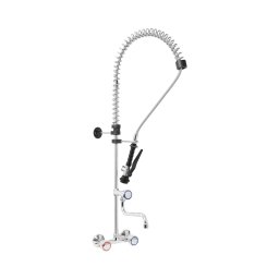 Robinet douchette 2 trous - Flexible de 1000 mm - Bec de 220 mm - Manettes rondes