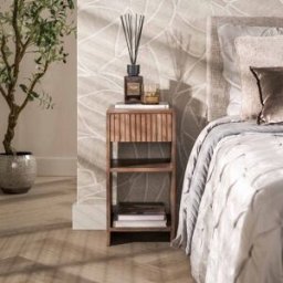 Vivabita Chevet style nature en acacia massif brun Vibe Brun