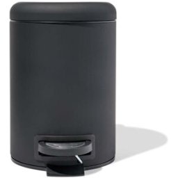 HEMA Poubelle À Pédale 3 L Noir (noir)