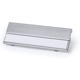 Porte-badge personnalisé Badge Bindel aluminium argenté