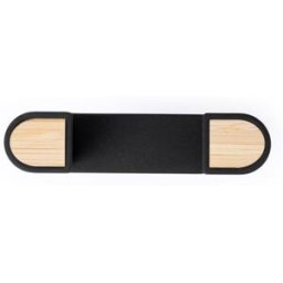 Support Téléphone Design Personnalisé Amiltox - Support pas cher bambou ABS noir