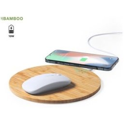 Tapis souris publicitaire multifonction chargeur Bistol bambou