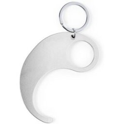 Porte-clés personnalisé anticontact Kozko aluminium argenté