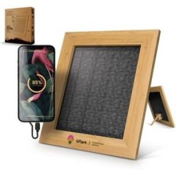 Cadre en Bambou avec Chargeur Solaire Personnalisé bambou