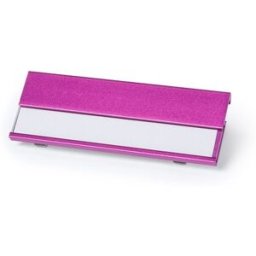Porte-badge personnalisé Badge Bindel aluminium fuchsia