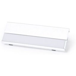 Porte-badge personnalisé Badge Bindel aluminium blanc