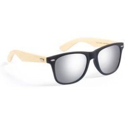 Lunettes de soleil personnalisé UV400 Mitrox bambou Polycarbonate (PC) gris
