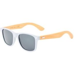 Lunettes de Soleil Personnalisées UV400 - Ferguson Pas Cher bambou Polycarbonate (PC) blanc