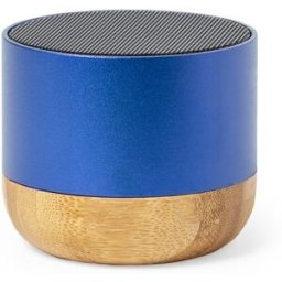 Haut-Parleur Bluetooth Personnalisé pas cher - Lops bambou aluminium recyclé bleu