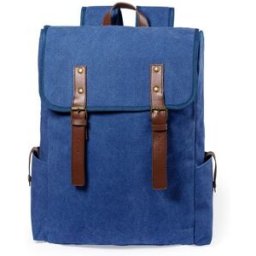 Sac à dos ordinateur personnalisé Snorlax toile PU simili cuir bleu marine