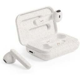 Écouteurs publicitaire Bluetooth ergonomiques Vounel ABS naturel paille de blé