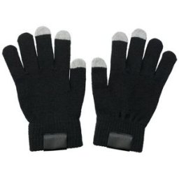 Gant écran tactile publicitaire Elena acrylique élasthanne polyester noir