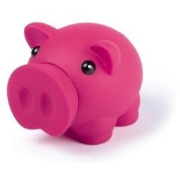 Tirelire publicitaire Donax PVC fuchsia