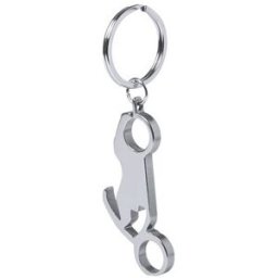 Porte-clés décapsuleur personnalisé Moto aluminium argenté