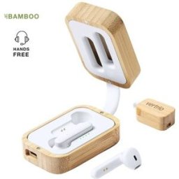 Écouteurs personnalisé high tech Tresan bambou ABS
