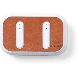 Écouteurs Bluetooth s Personnalisés Élégants Shizar RCS cuir recyclé ABS recyclé marron