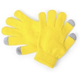 Gant personnalisé écran tactile enfants Pigun acrylique jaune