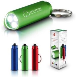 Mug porte-clés lampe publicitaire aluminium bleu