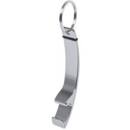 Porte-clés publicitaire décapsuleur Milter aluminium argenté