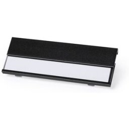 Porte-badge personnalisé Badge Bindel aluminium noir