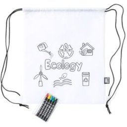Sac à Dos Personnalisé avec Trolley Balard Gibut PET recyclé TNT blanc