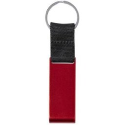 Porte-Clés Personnalisé en Aluminium Recyclé Support Fique aluminium recyclé rouge