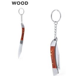 Porte-Clés Personnalisé Canif Spiet - Objet Publicitaire Unique bois acier inoxydable