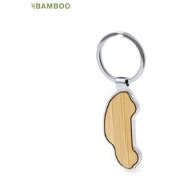Porte-Clés Personnalisé en Bambou Fangiox bambou métal