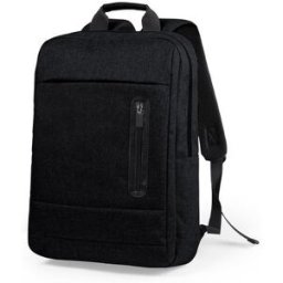 Sac à dos publicitaire pour ordinateur Nevium polyester noir