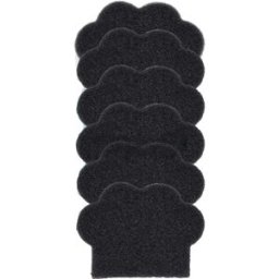 INF Éponges anti-poils pour machine à laver et sèche-linge 6 pièces, motif patte de chat noir, réutilisables