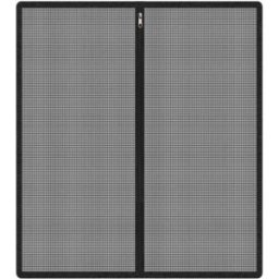 INF Clôture pour animaux en PVC 85x85cm - Barrière sans perçage adhésive à Velcro, barrière anti-fugue noire pour balcon et