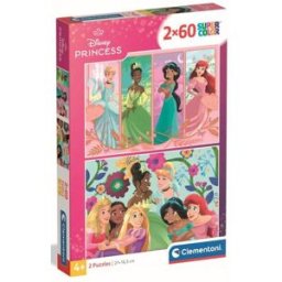 Clementoni Puzzle 2x60 pièces Disney Princess