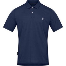 Norrona - Polo en laine de mérinos régulant la température et antiodeur pour alpinisme - Femund Equaliserull Polo Shirt M Indigo Night pour Homme en