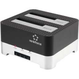Renkforce RF-DOCKING-02 USB 3.0 SATA 6 Gb/s 2 ports 2.5 pouces, 3.5 pouces avec fonction clonage