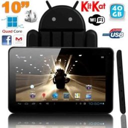Tablette Yonis 10 Pouces Android Kitkat 1.3 Ghz 512 Mo 8 Go Noir