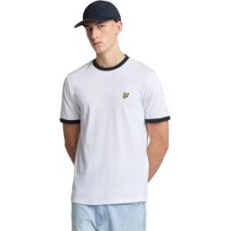 Lyle & Scott T-shirt à Manches Courtes Ringer White / Dark Navy M Homme