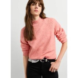 Pepe Jeans Pull à Col Roulé Ashley Coral Peach Pink XS Femme