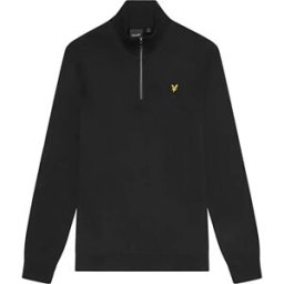 Lyle & Scott Sweat à Demi-zip Loopback Jet Black M Homme