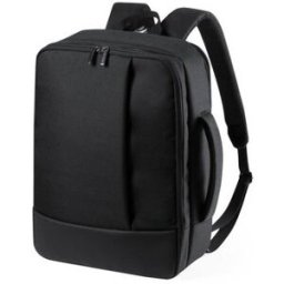 Sac à dos personnalisable porte-documents Hurkon polyester simili cuir noir
