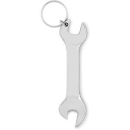 Porte-clés publicitaire décapsuleur Wrenchy métal argenté