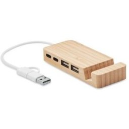 Hub USB à 4 Ports en Bambou - HUBSTAND bambou bois